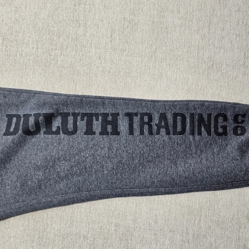 Duluth Trading Co Jogger Sweatpants‎ M x 32 Gray Logo Fleece Lined 44209